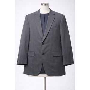 Hickey Freeman Mens Navy 100Wool Blazer Sport‎ Coat Suit Jacket Size 42L Wedding